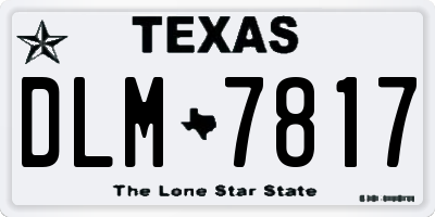 TX license plate DLM7817