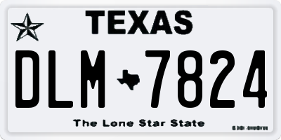 TX license plate DLM7824