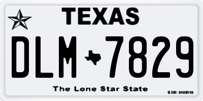 TX license plate DLM7829