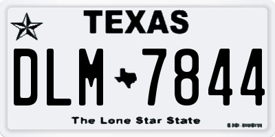 TX license plate DLM7844