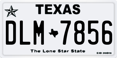 TX license plate DLM7856