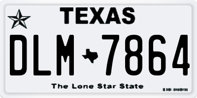 TX license plate DLM7864
