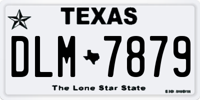 TX license plate DLM7879