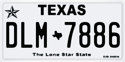 TX license plate DLM7886