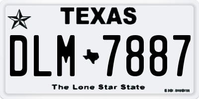 TX license plate DLM7887