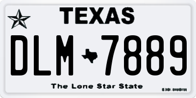 TX license plate DLM7889