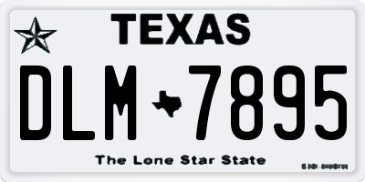 TX license plate DLM7895