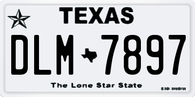 TX license plate DLM7897