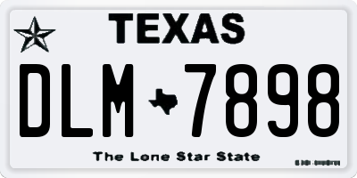TX license plate DLM7898