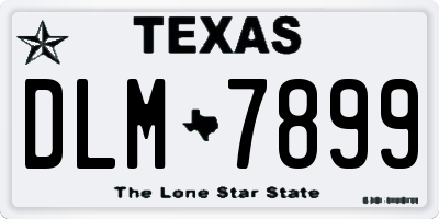 TX license plate DLM7899