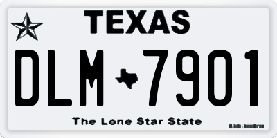 TX license plate DLM7901