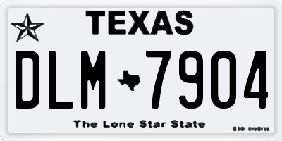 TX license plate DLM7904
