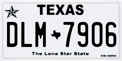 TX license plate DLM7906