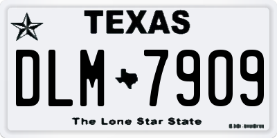 TX license plate DLM7909