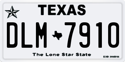 TX license plate DLM7910