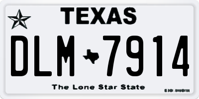 TX license plate DLM7914