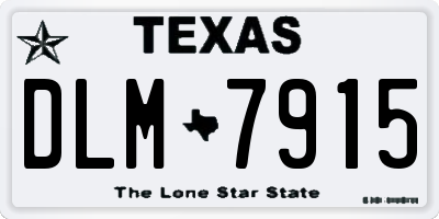 TX license plate DLM7915