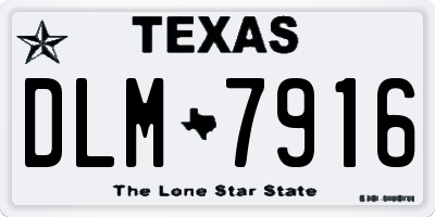 TX license plate DLM7916