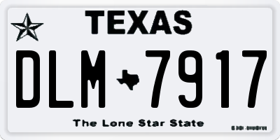 TX license plate DLM7917