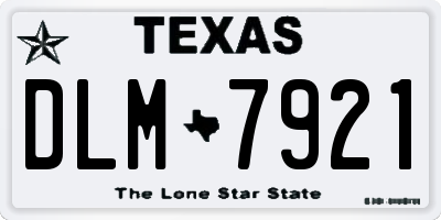 TX license plate DLM7921