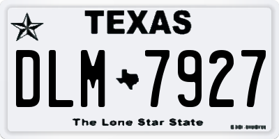 TX license plate DLM7927