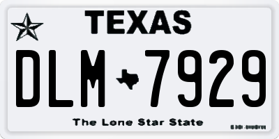 TX license plate DLM7929