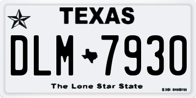 TX license plate DLM7930