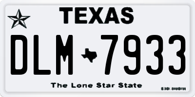 TX license plate DLM7933