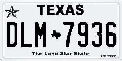 TX license plate DLM7936