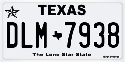 TX license plate DLM7938