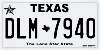 TX license plate DLM7940