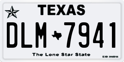 TX license plate DLM7941