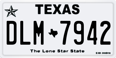 TX license plate DLM7942