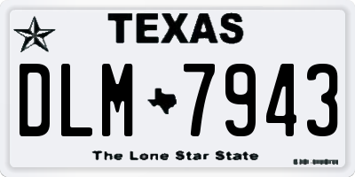 TX license plate DLM7943