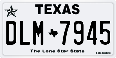 TX license plate DLM7945