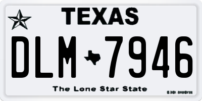 TX license plate DLM7946