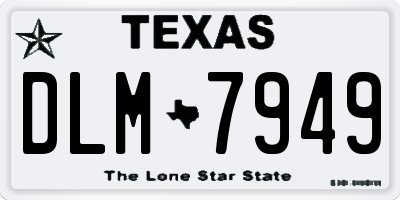 TX license plate DLM7949