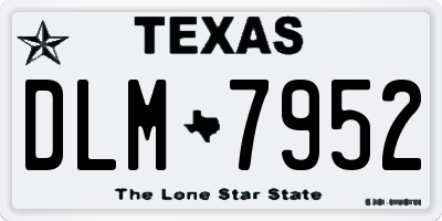 TX license plate DLM7952