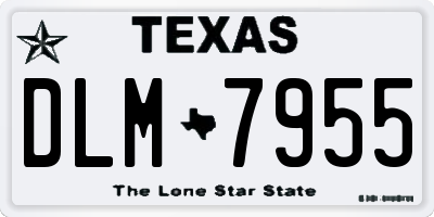 TX license plate DLM7955