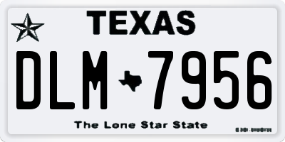 TX license plate DLM7956