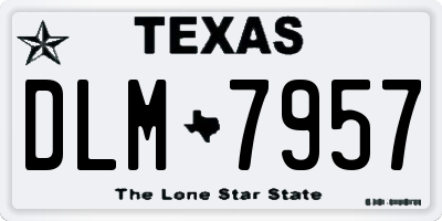 TX license plate DLM7957