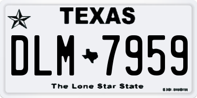 TX license plate DLM7959