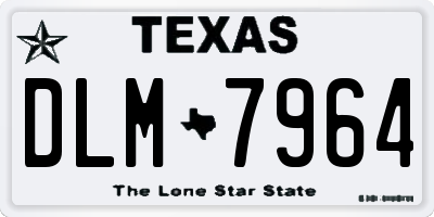 TX license plate DLM7964