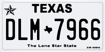 TX license plate DLM7966