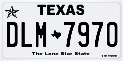 TX license plate DLM7970