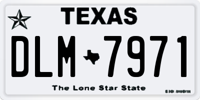 TX license plate DLM7971