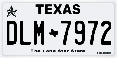 TX license plate DLM7972
