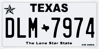 TX license plate DLM7974