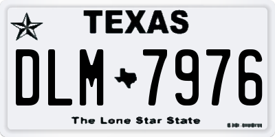 TX license plate DLM7976