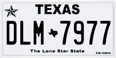 TX license plate DLM7977